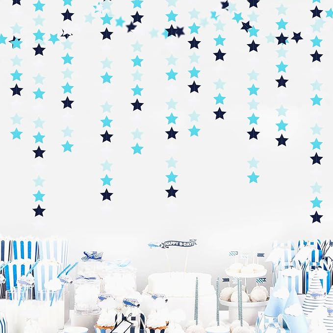 Light-Royal Navy-Blue White Party-Decorations Garland - 62ft Twinkle Little - Image 5