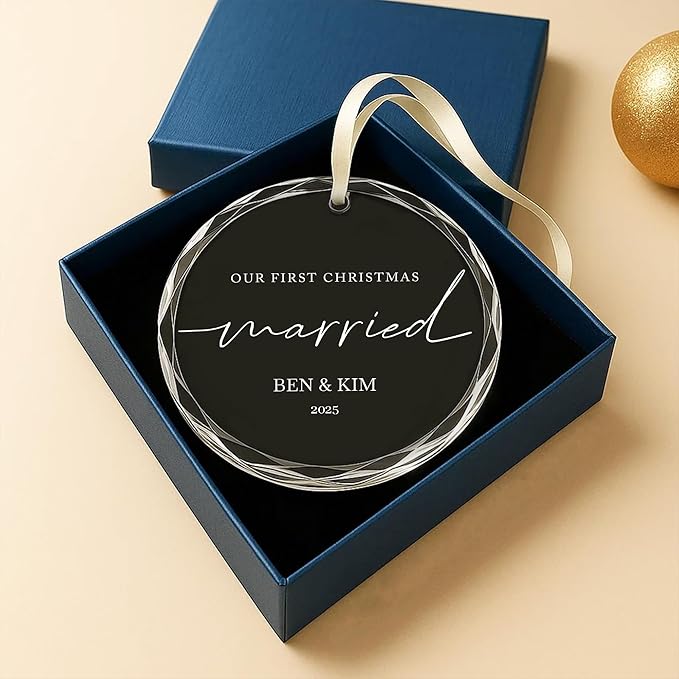 Personalized Glass Ornament 2025 - Image 3