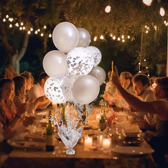 4 Set Silver Balloon Centerpieces - Image 5
