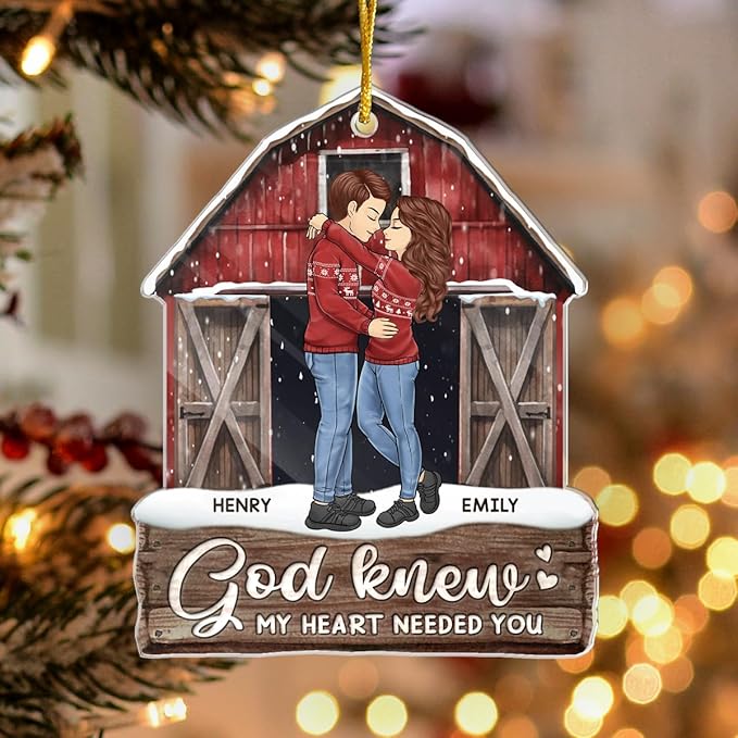 Pawfect House God Knew My Heart Needed You, Personalized Christmas Ornaments - Image 2