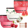 3 PCS Bee Lip Balm Lip Mask Honey Pot, Watermelon & Cherry & Coconut Lip Mask by Unknown