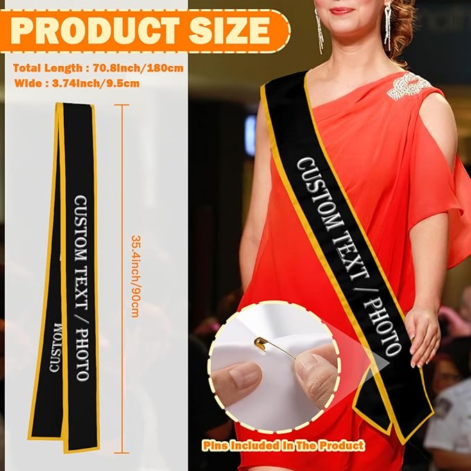 Custom Sash, Personalized Birthday Sash - Image 3
