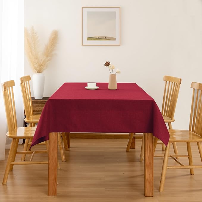 Hiasan 2 Pack Faux Linen Rectangle Tablecloth - Image 7