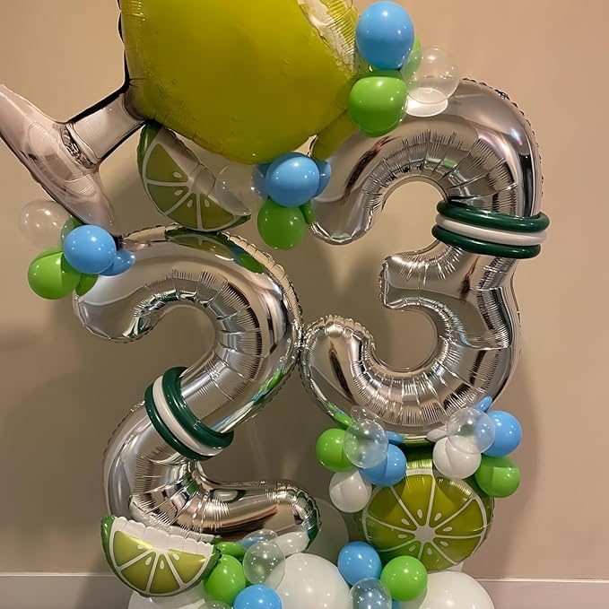 Silver 7 Balloon, 40 Inch Number 7 Balloon, 7 Birthday Balloon Decorations - Image 3