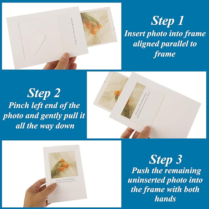 SHUESS 100 Pack White Paper Picture Frames 4 x 6 Standing Cardboard Photo Frames - Image 4