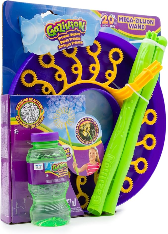 Gazillion Mega-Zillion Wand, 33 Mini Wands, 3ft. Handle & 2 Bottles of Solution - Image 5