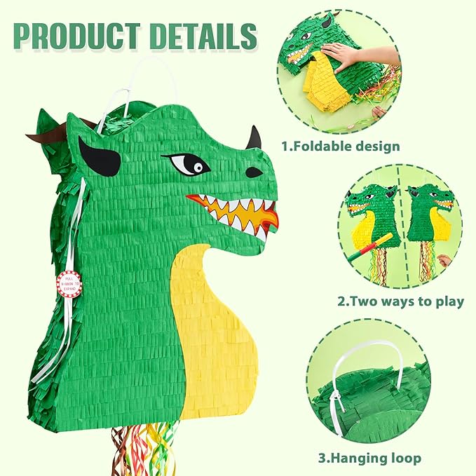 WERNNSAI Foldable Dragon Piñata - Image 4