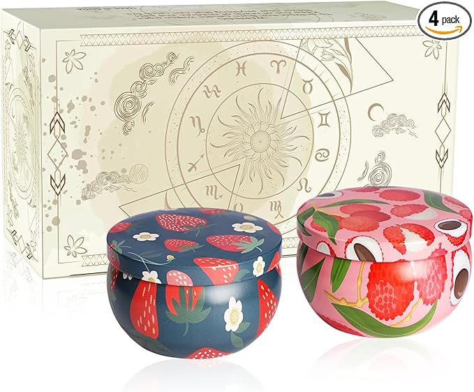 2Pack Scented Candle-2.2oz Aromatherapy Candles, Long Lasting Burn-Strawberry by Grcdoyvl