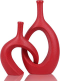 WUBIANJIE Red Ceramic Vase Set by WUBIANJIEHomeDecor