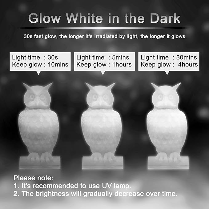 YOUSU 3D Printer Filament 1.75mm PLA Filament Glow in Dark White PLA Filament - Image 3