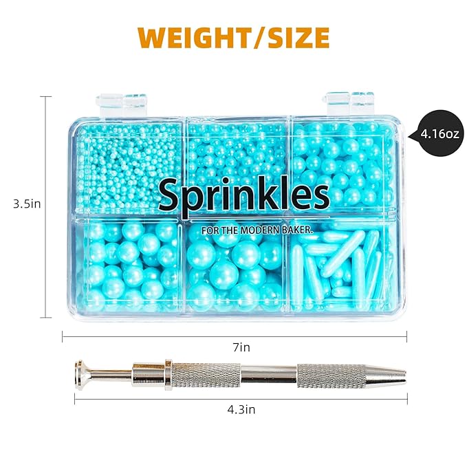 Kasvan Blue Mix Sugar Sprinkles - Image 4