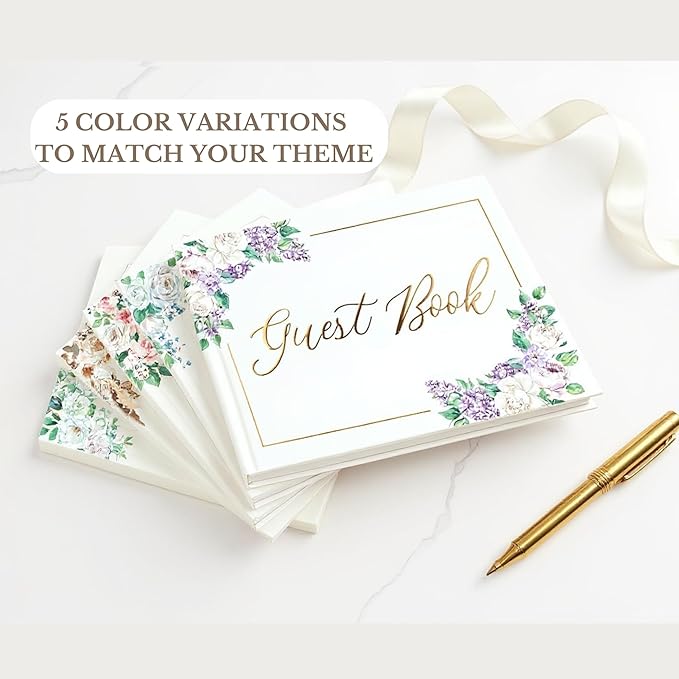 Wedding Guest Book for Guests to Sign, Elegant Wedding Guestbook Ideas - Image 8