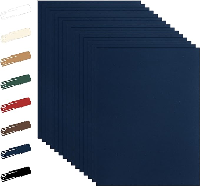 28 Sheets Navy Blue Cardstock 8.5 x 11 Craft Paper, 92lb Premium Paper Card by Guakicae