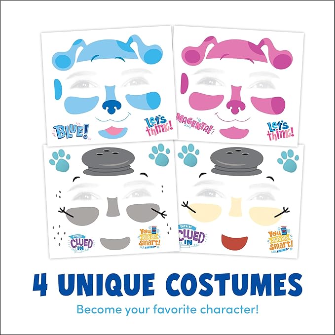Blue’s Clues Costume Face Tattoos – Temporary Tattoo Set - Image 2