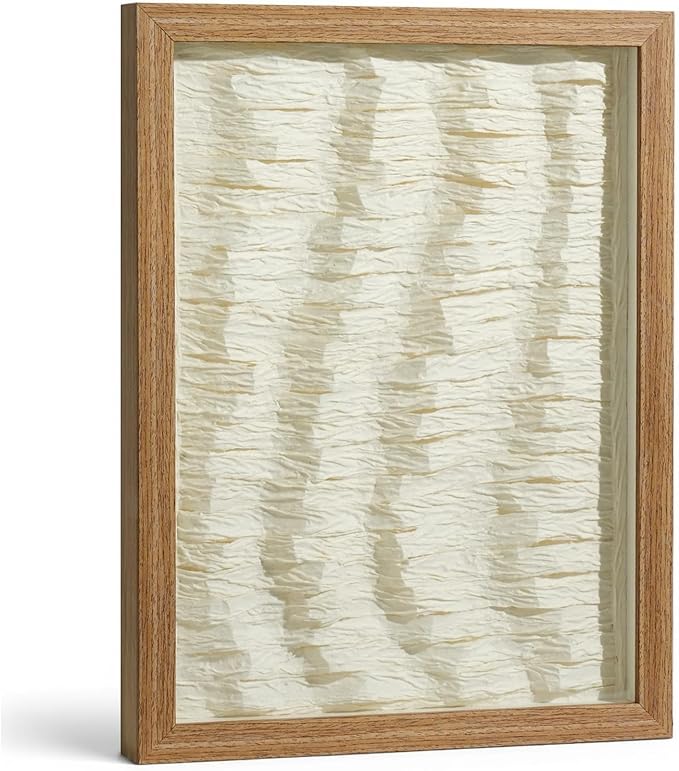 VIYYIEA Framed 3D Textured Wall Art, Handmade Paper Artwork, Modern Minimalist - Image 7