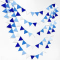 Blue Party Decorations Felt Hanging Triangle Mini Bunting Pennant Banner Flag by pinkblume