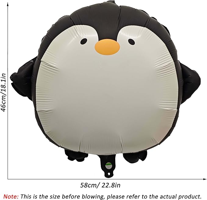 2PCS Matte Walking Animal Penguin Balloon Cute Penguin Shaped Foil Mylar Balloon - Image 2