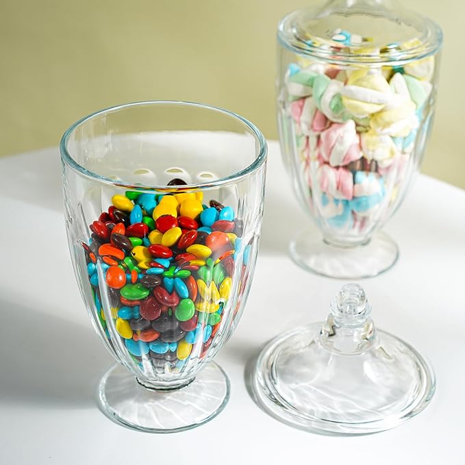 26oz Glass Decorative Candy Jars Clear Cookie Jar Storage Jar - Image 6