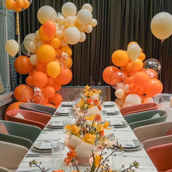 KAWKALSH 200pcs Orange Balloons 5 Inch, Small Mini Latex Balloons - Image 7
