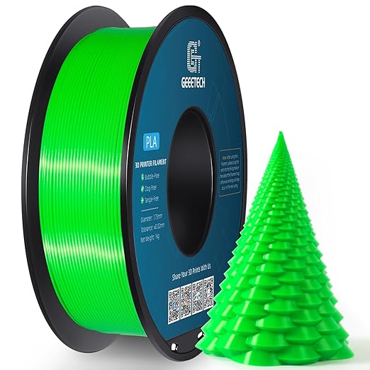 Geeetech Green PLA Filament 1.75mm, PLA 3D Printer Filament 1kg Spool by GEEETECH