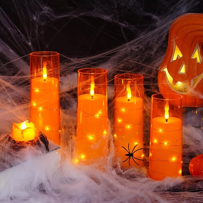 Flameless LED Candles with Timer 9 Pc Flickering Flameless Candles - Image 3
