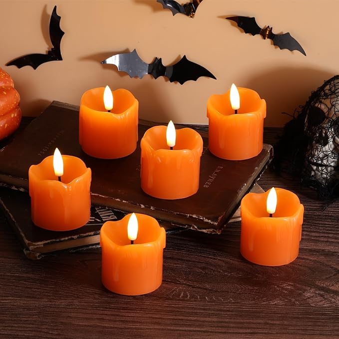 Eywamage Orange Flameless Votive Candles - Image 6