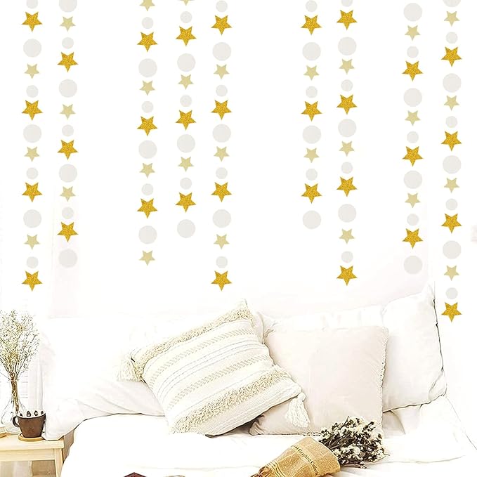 White-Gold Wedding Engagement Party-Decorations Garland - 52Ft Boho Anniversary - Image 4