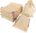LYSXP 50PCS Burlap Bags with Drawstring，5x7 Inch Drawstring Gift Bag Jewelry by Organzabags