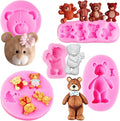 Bear Silicone Molds, AIMEIKI 5 Pcs 3D Bear Silicone Fondant Molds by Home