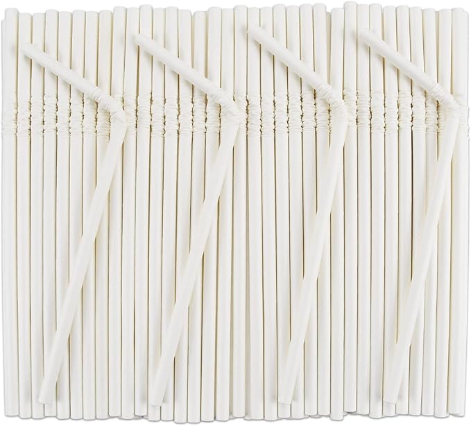 Bendable Paper Straws for Drinking, 7 3/4 inches, Home and Restaurant - Image 6