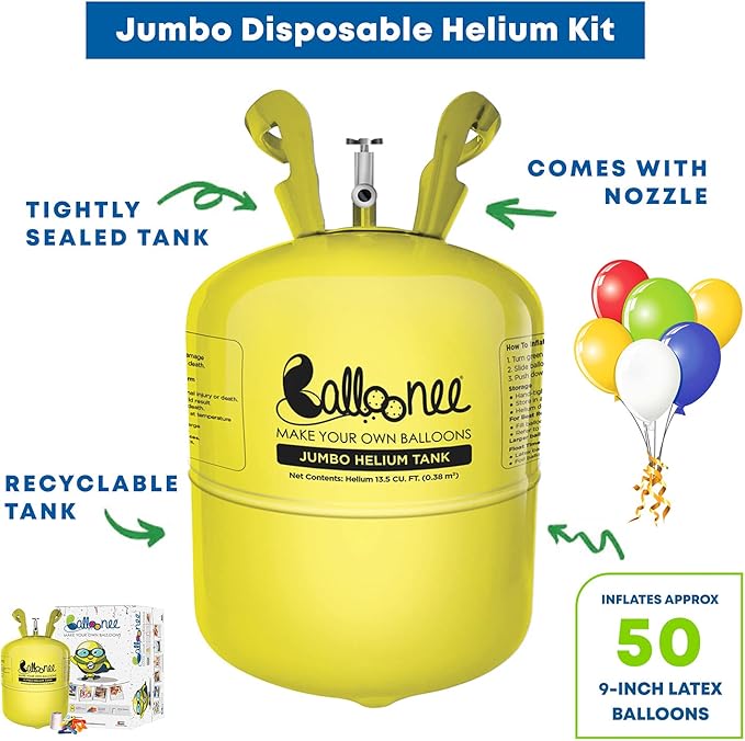 Jumbo Disposable Helium Party Kit - Image 4
