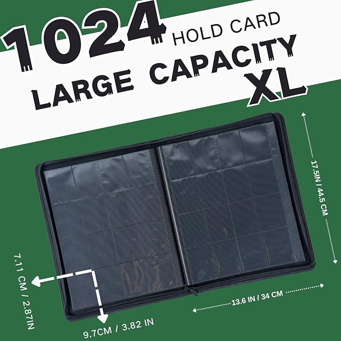 1000+ Pockets Trading Card Binder, 16-Pocket Card Ablum Compatible - Image 3