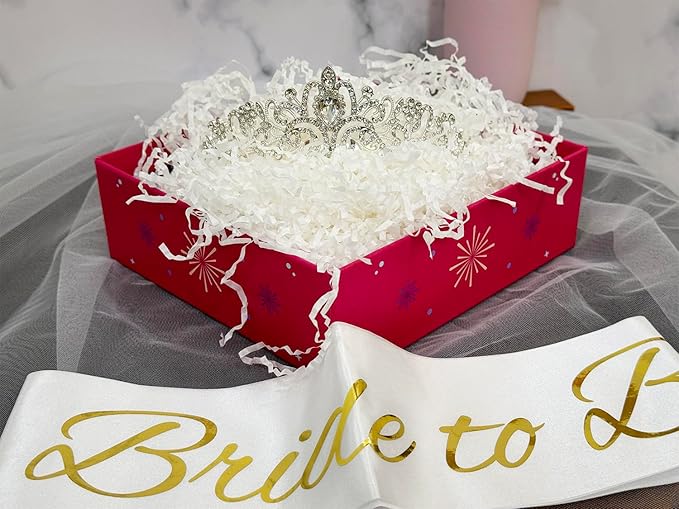 JETKONG 3 Pcs Bachelorette Party Decorations Bridal Shower Crown, Bride to Be - Image 3