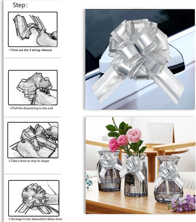 7 Pieces Large Pull Bows, 6 inche, Big Bow - Image 6