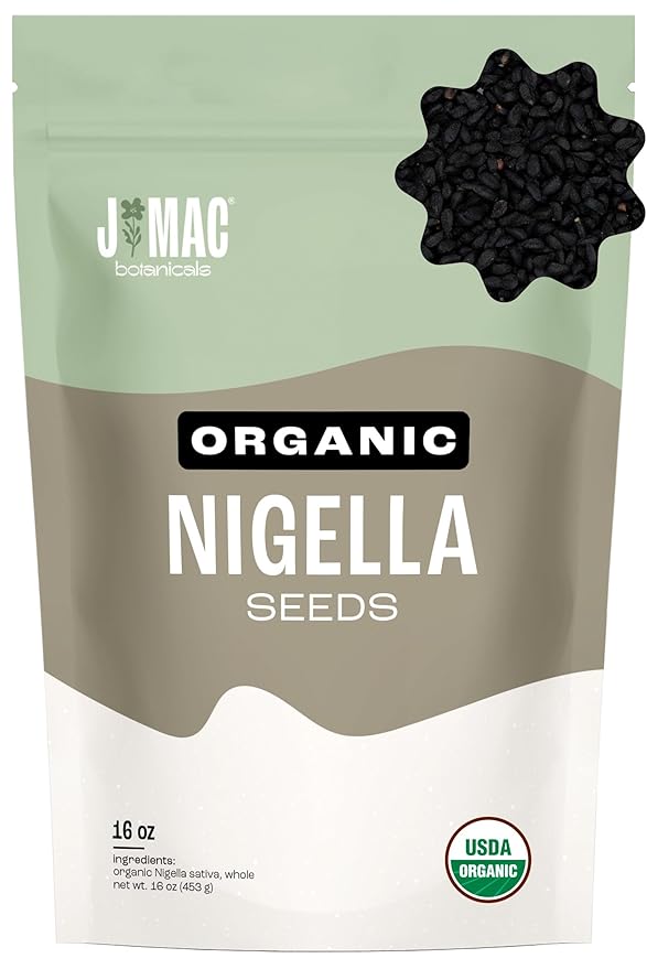 J Mac Botanicals, Organic Nigella Seeds, USDA Certified, Nigella Sativa by JMACBOTANICALS