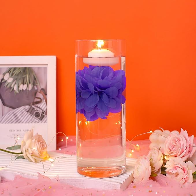 24 Pcs Floating Candles for Centerpieces and Floating Flowers Artificial - Image 7