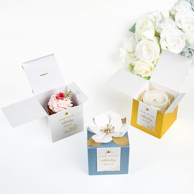 FEIYI 20 PCS White Gift Boxes, 3 In 1 Favor Boxes - Image 5