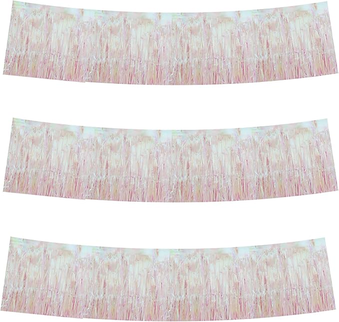 BEISHIDA 3 Packs Metallic Foil Fringe Garland Shining Transparent Wall Hanging by Beishida