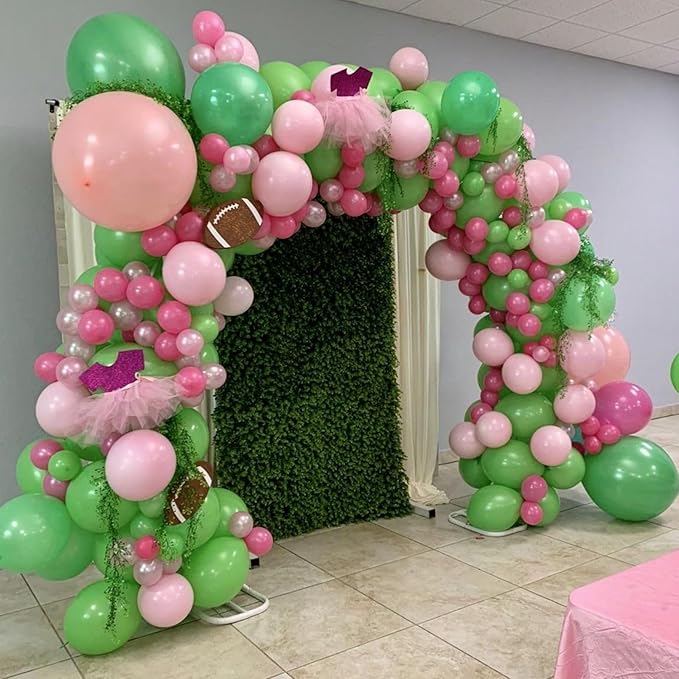 Paready Tropical Party Green Pink Balloons - Image 5