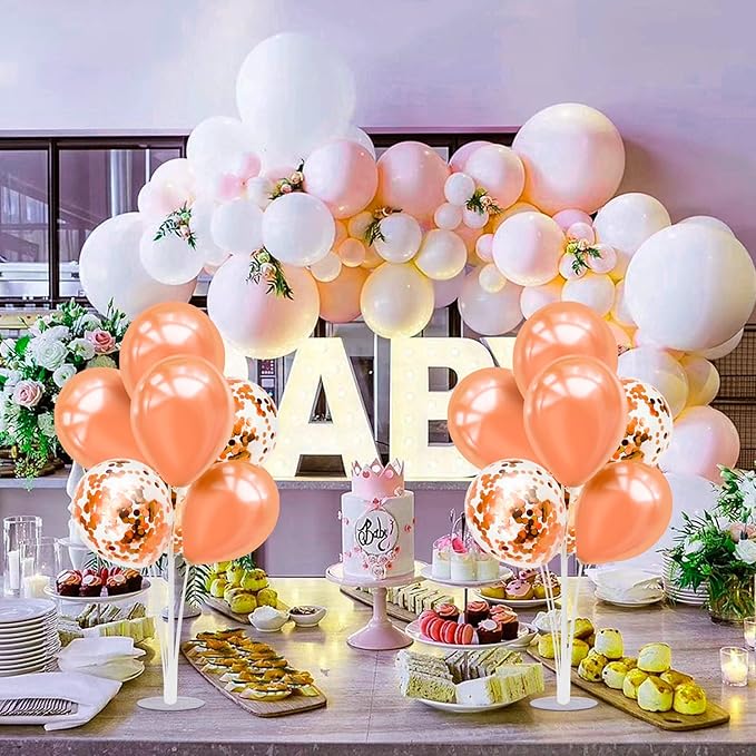 Rose Gold Balloon Stand Centerpiece Table Decorations - Image 7