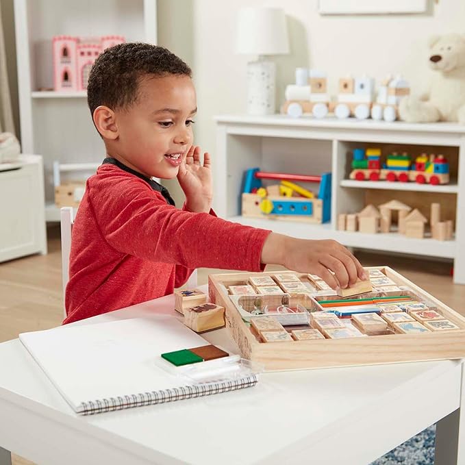 Melissa & Doug Deluxe Wooden Stamp Set: Animals - Image 2