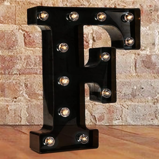Decorative LED Illuminated Letter Marquee Sign by Pooqla