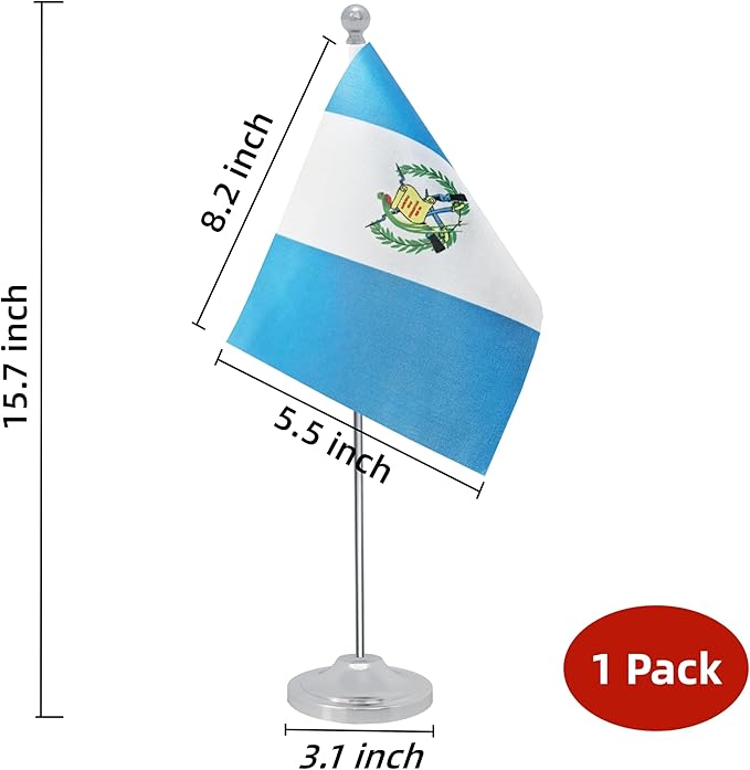 Guatemala Desk Flag, Guatemalan Table Office Flag - Image 2