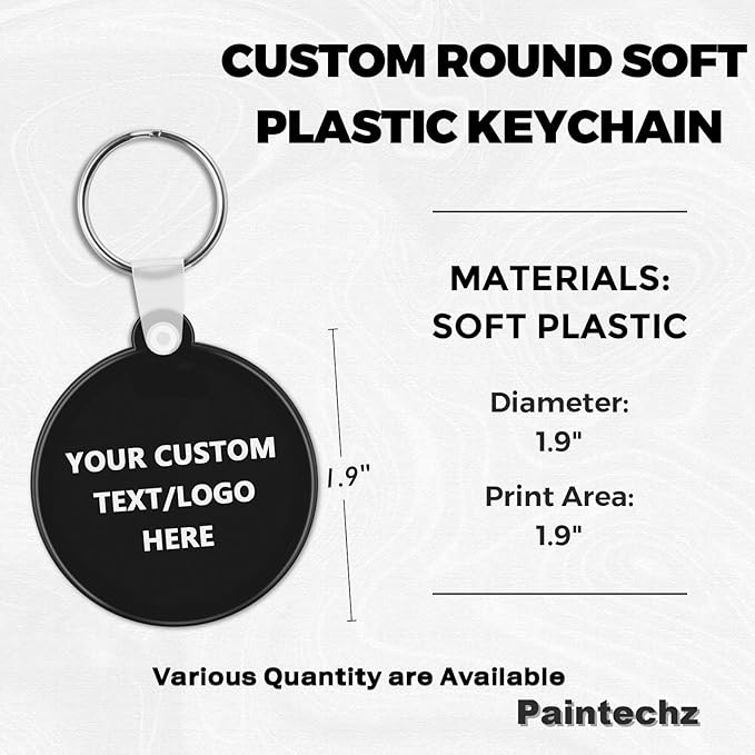 Custom Round Soft Keychains 200 Pack, Personalized Logo, Text Bulk - Image 3