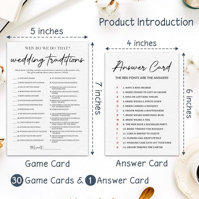 30 Game Cards & 1 Answer Card - Image 2