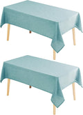 Hiasan 2 Pack Faux Linen Square Tablecloth by Hiasan
