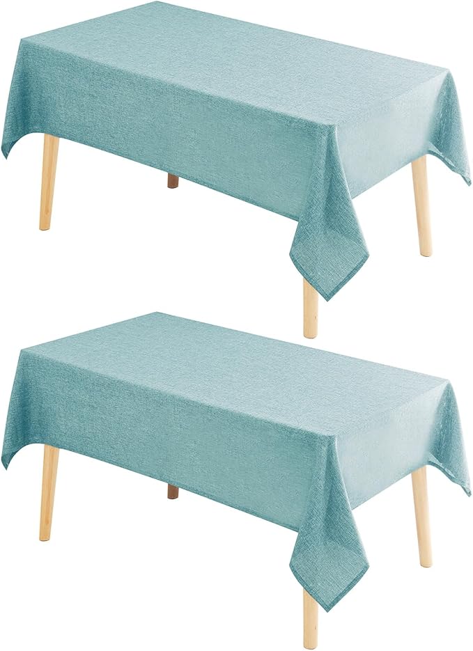 Hiasan 2 Pack Faux Linen Square Tablecloth by Hiasan
