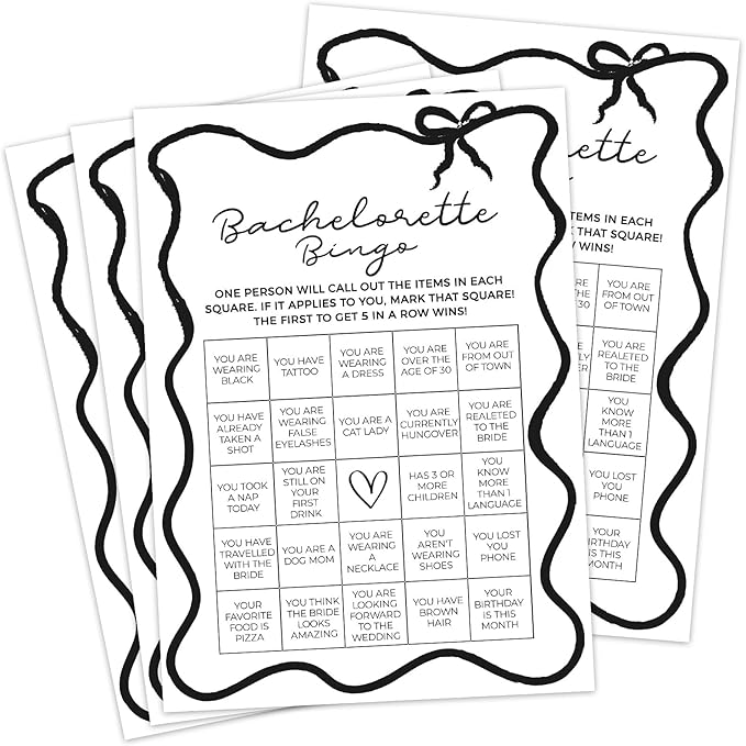 DEEKA 30 PCS Bridal Shower Games Card by DEEKA