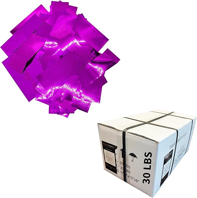 Fluttering Pink Mylar Shiny Foil Metallic Confetti – Rectangular Light-Weight by UltimateConfetti