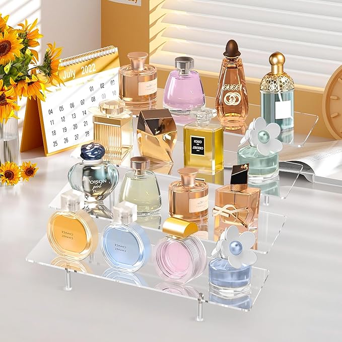 Acrylic Display Riser Stand Shelf Clear 4 Tier Cupcake Stand Perfume Display - Image 4